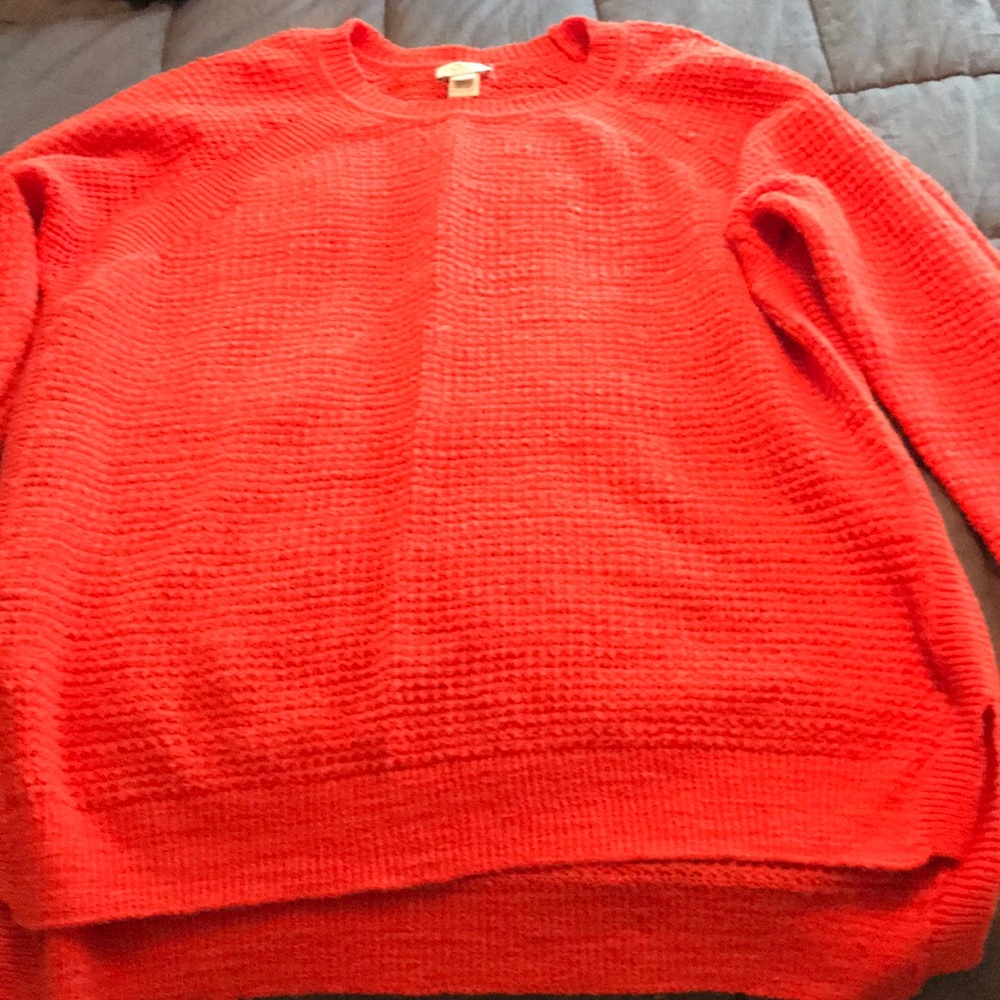 JCREW Factory Orange Summer Sweater